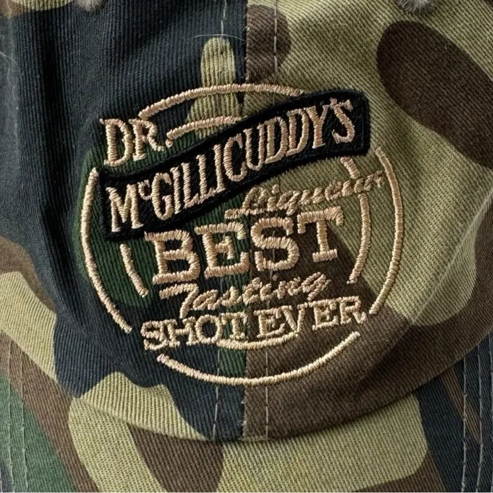 Green Camo Dr. McGillicuddy's Liqueur BEST Tasting SHOT EVER Baseball Cap OSFM